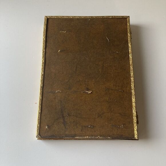 VTG Hollywood Regency MCM Gold Filigree Embossed Duo Picture Frame Ornate 7X5 - Picture 5 of 16